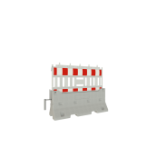 Concrete guardrail | SET 2 | without lamp adapterr | with red/white foil, type RA1/A | type of barrier NOX